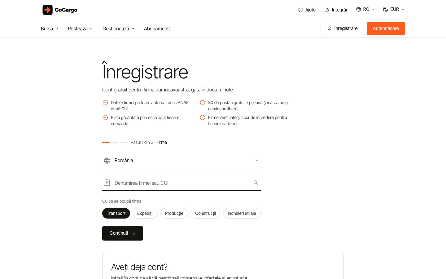Creați contul firmei: Pasul 3: verificați telefonul
